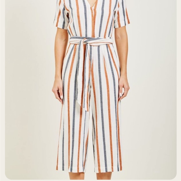 Trovata Birds of Paradis Bella Stripe Crop Jumpsuit - Picture 2 of 9